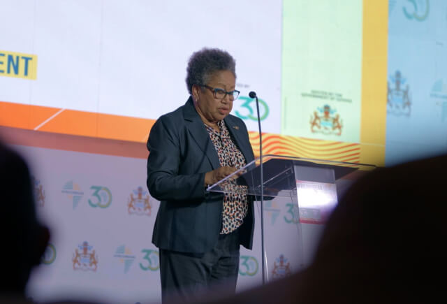 Speaker on stage