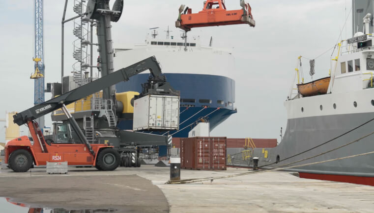 Port with boat
