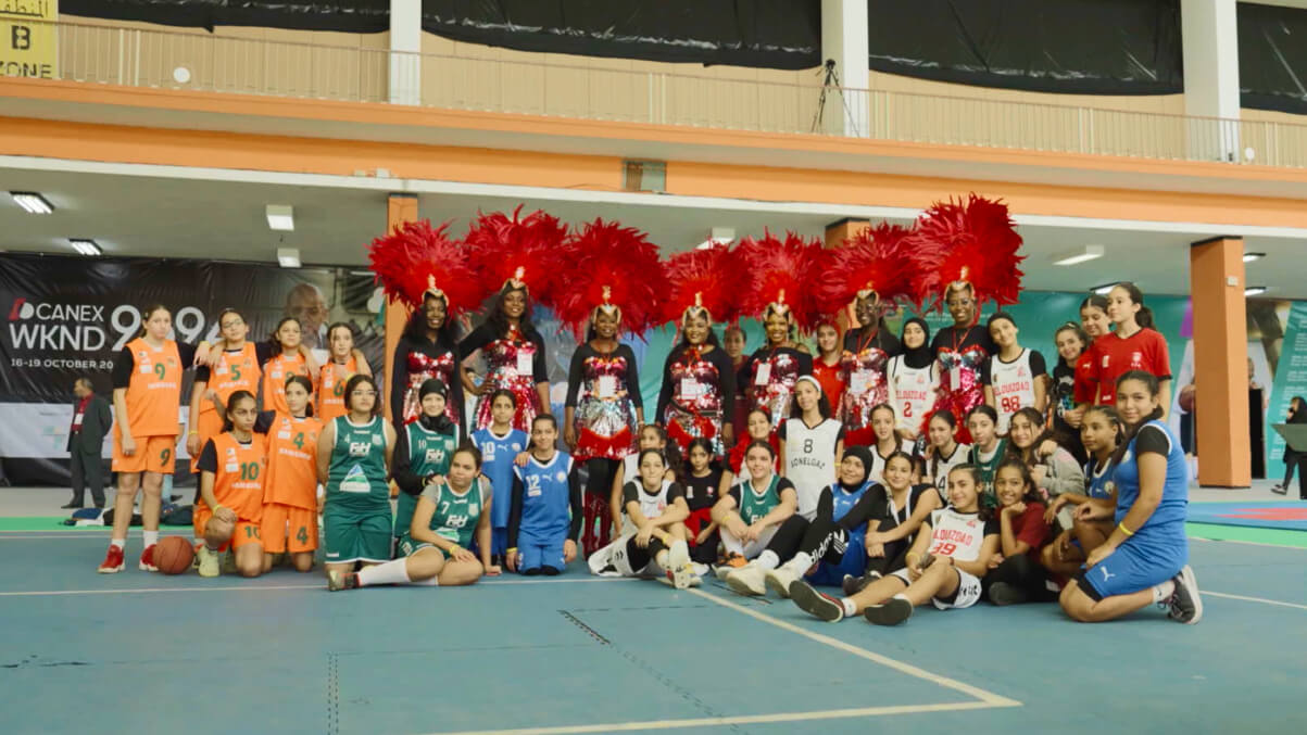 Group photo with sport teams