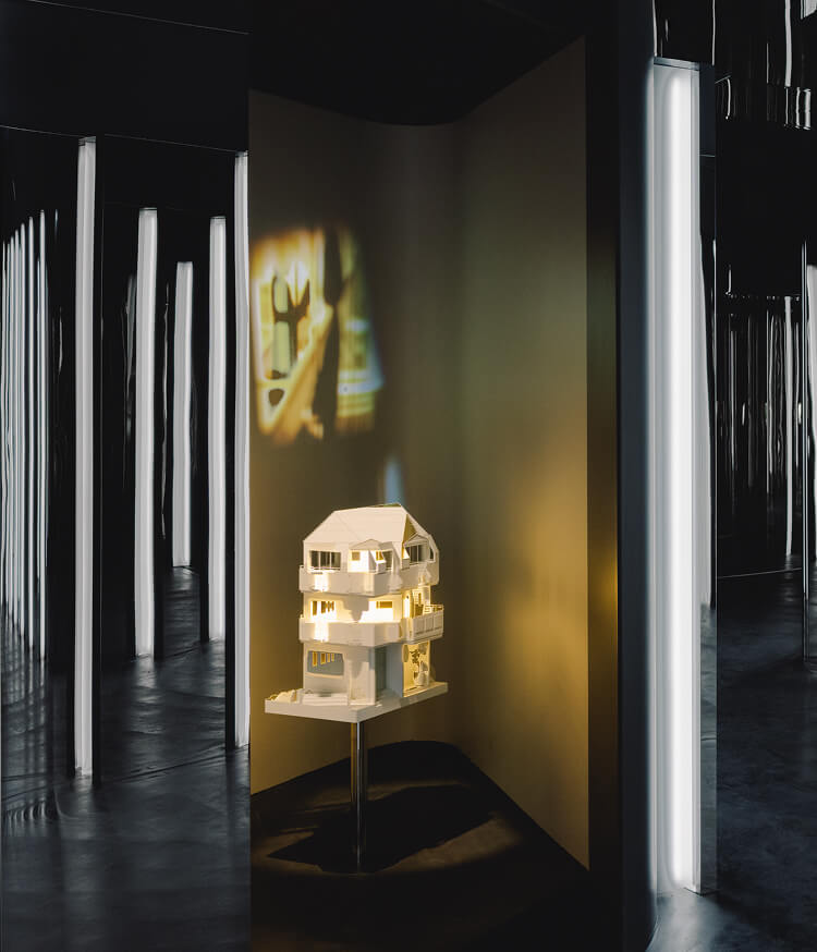 Visitors journey through a series of audio and emotive visual cues